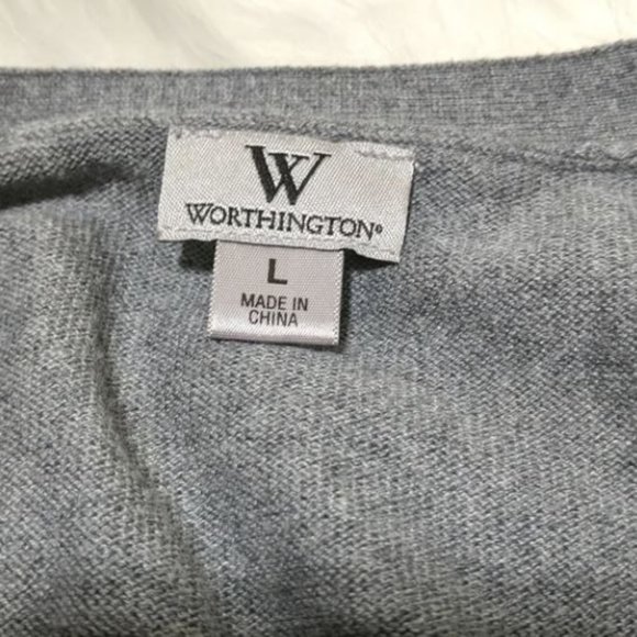 Like New Gray & Black Houndstooth Sweater Cardigan - Picture 5 of 5